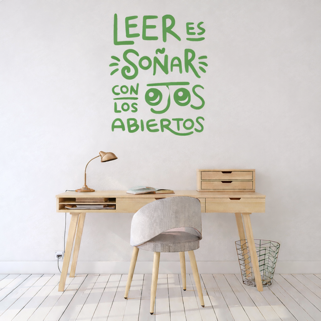 Vinilo frase "Leer es sonar...." 45 x 60 - Imagen 6