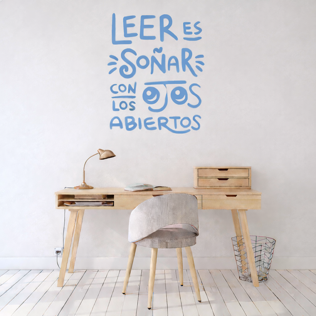 Vinilo frase "Leer es sonar...." 45 x 60 - Imagen 8