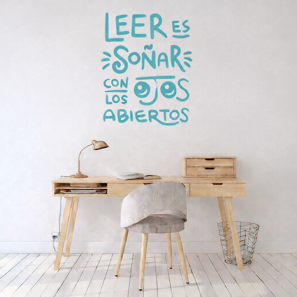 Vinilo frase "Leer es sonar...." 45 x 60 - Imagen 9