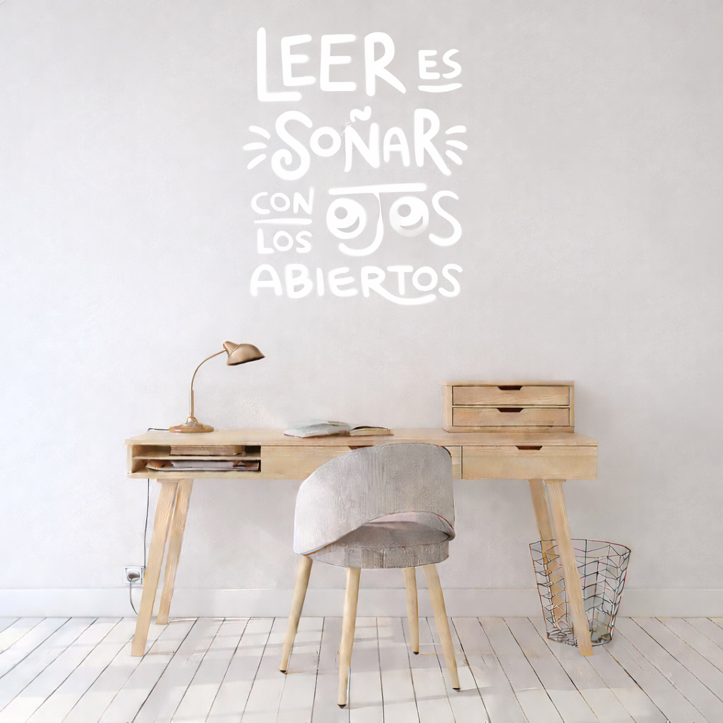 Vinilo frase "Leer es sonar...." 45 x 60 - Imagen 10