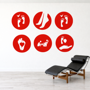 Vinilo Pared Masajes Manicure Spa  Belleza 90 x60