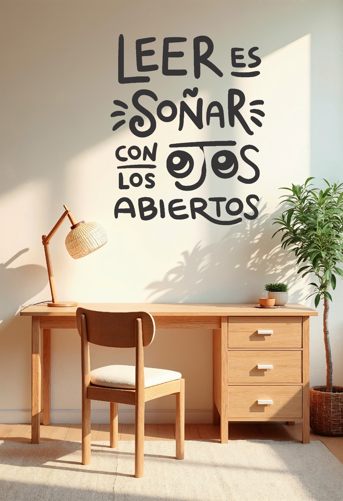 Vinilo frase "Leer es sonar...." 45 x 60