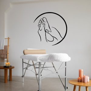 Vinilo Pared Masajes Manicure Spa Estilismo Belleza 60cm x60