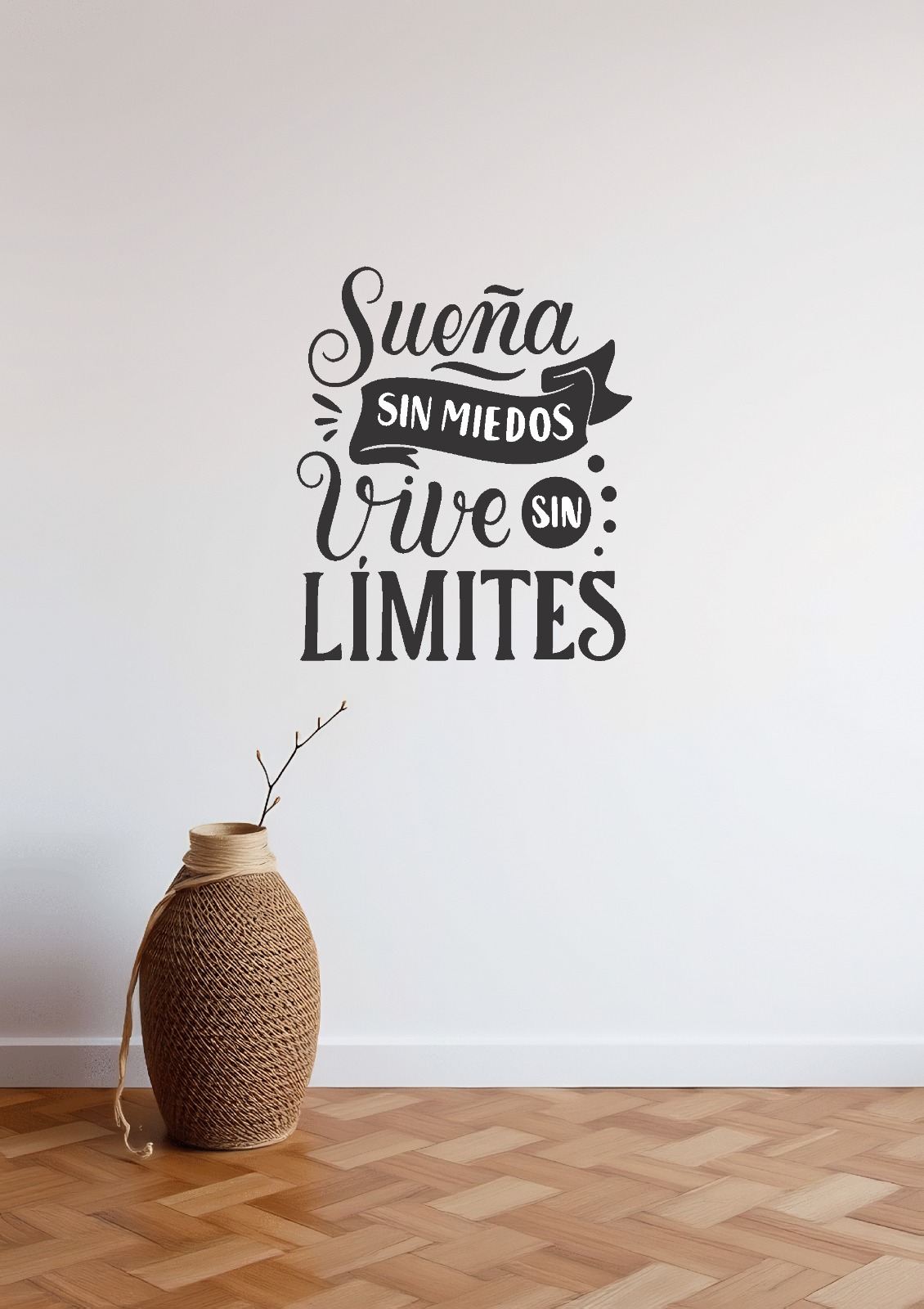 Vinilo frase Motivadoras "Sueña sin miedo, vive sin limites"de 30cmx25cm - Imagen 4