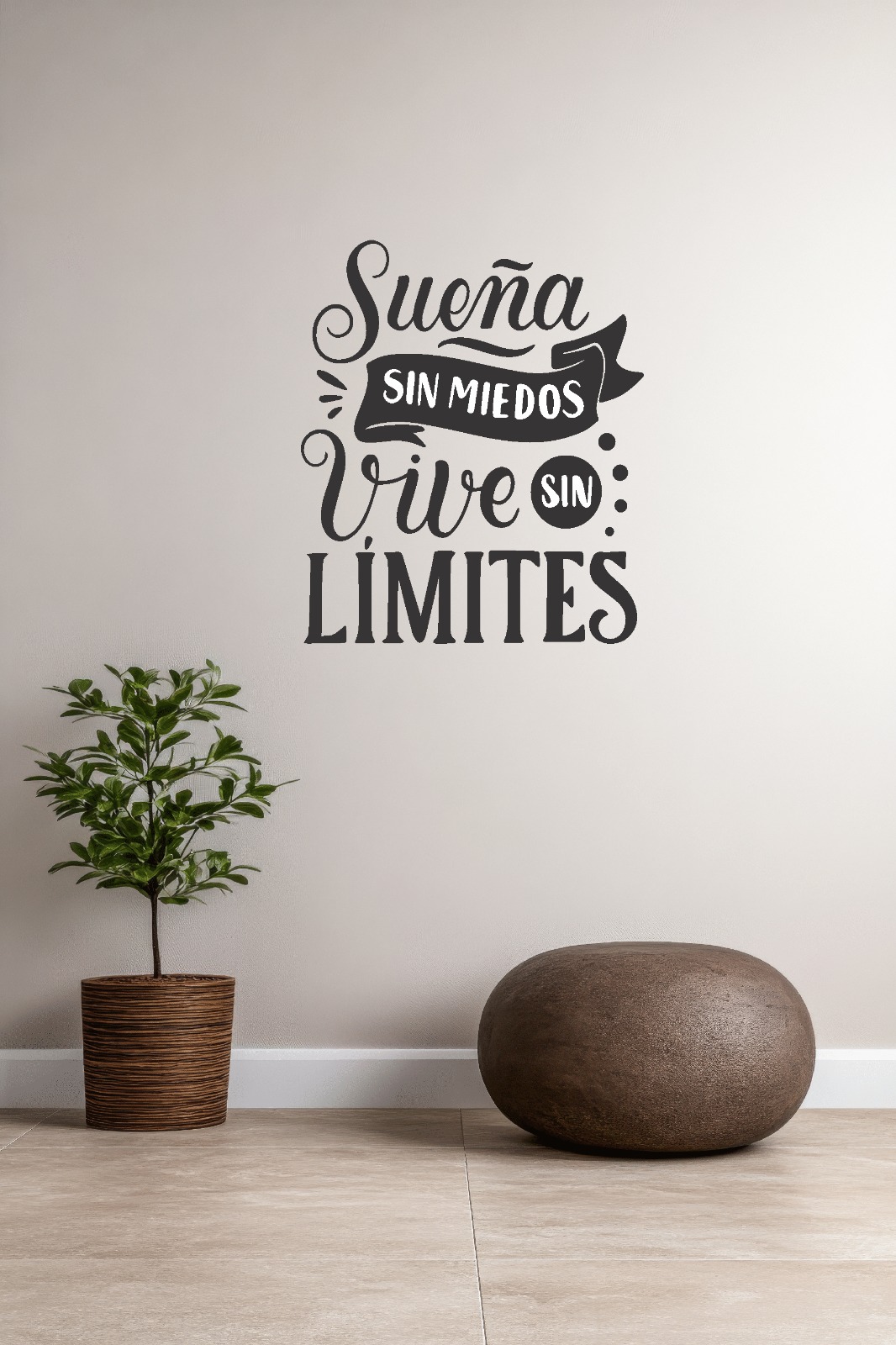 Vinilo frase Motivadoras "Sueña sin miedo, vive sin limites"de 30cmx25cm - Imagen 5