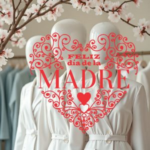 Vinilos Decorativo Vidriera Pared Modelo Feliz Dia de la Madre Corazon 75x60cm