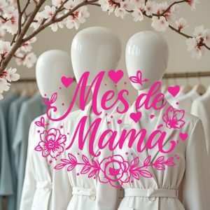 Vinilos Decorativo Vidriera Pared Modelo "Mes de Mama" 1 Flor