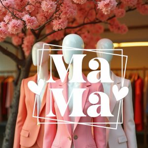 Vinilos Decorativo Vidriera Pared Modelo "Mama" Dia de la Madre 75x60cm