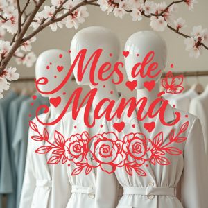 Vinilos Decorativo Vidriera Pared Modelo "Mes de Mama" 3 Flores