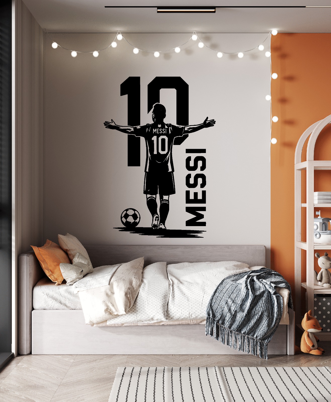 Vinilo Sticker Jugador decorativo Futbol "Leonel messi" Mundial Uruguay