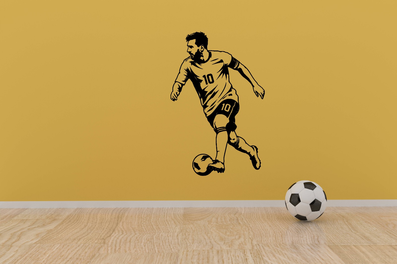 Vinilo Sticker Jugador decorativo Futbol "Leonel messi" Mundial Uruguay - Imagen 2