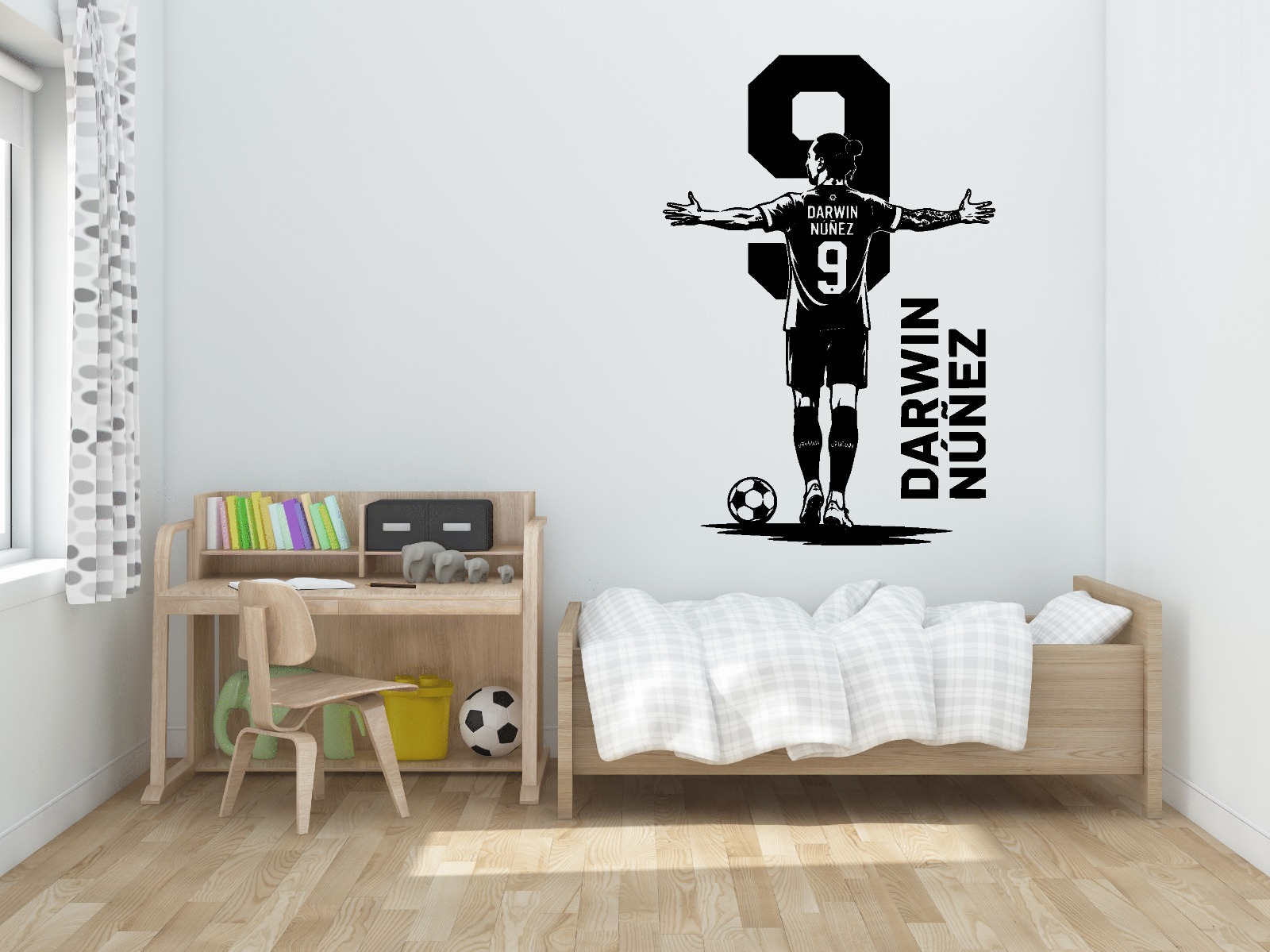 Vinilo Sticker Jugador decorativo Futbol "Darwin Nuñez" Mundial Uruguay