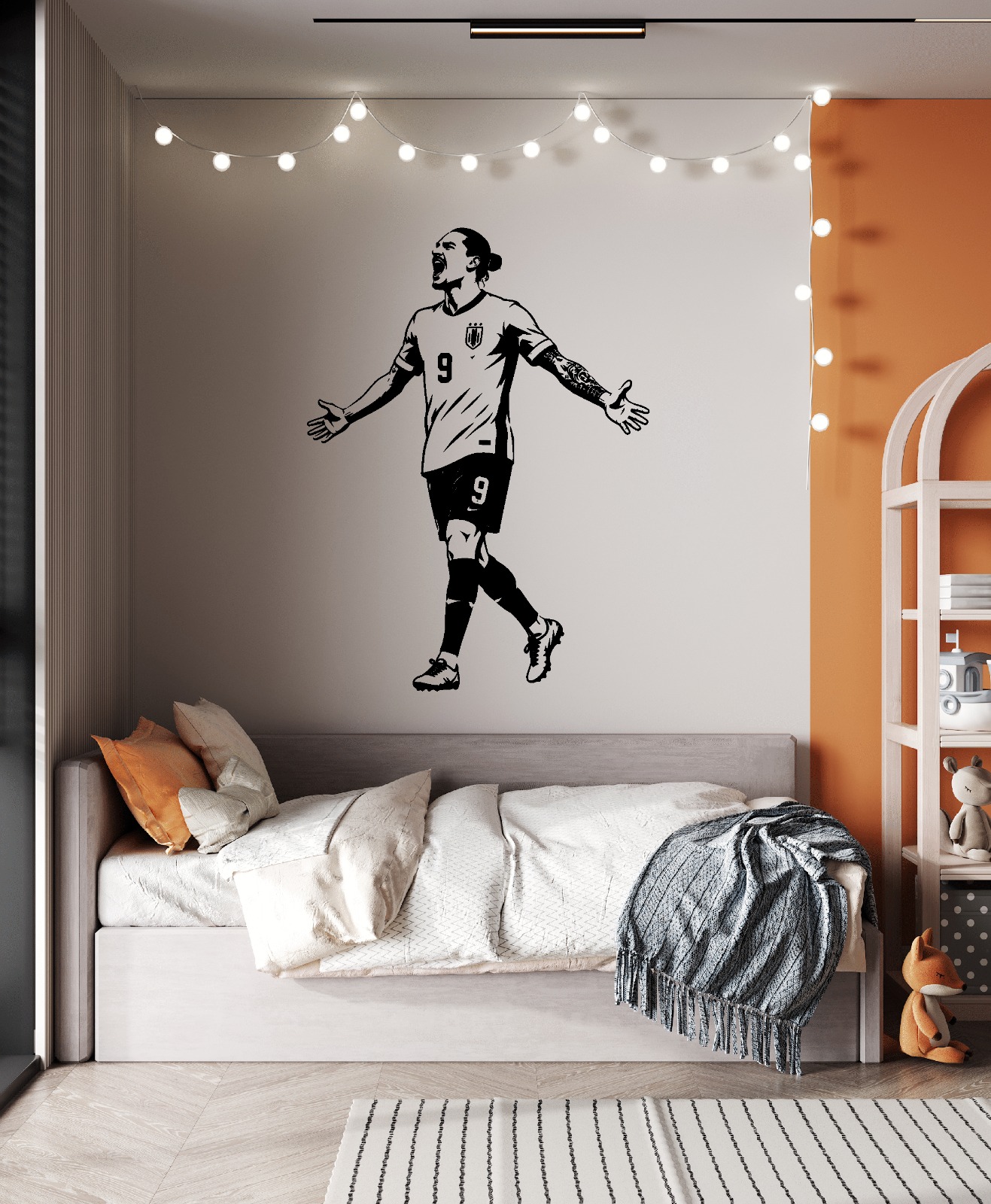 Vinilo Sticker Jugador decorativo Futbol "Darwin Nuñez" Mundial Uruguay - Imagen 3
