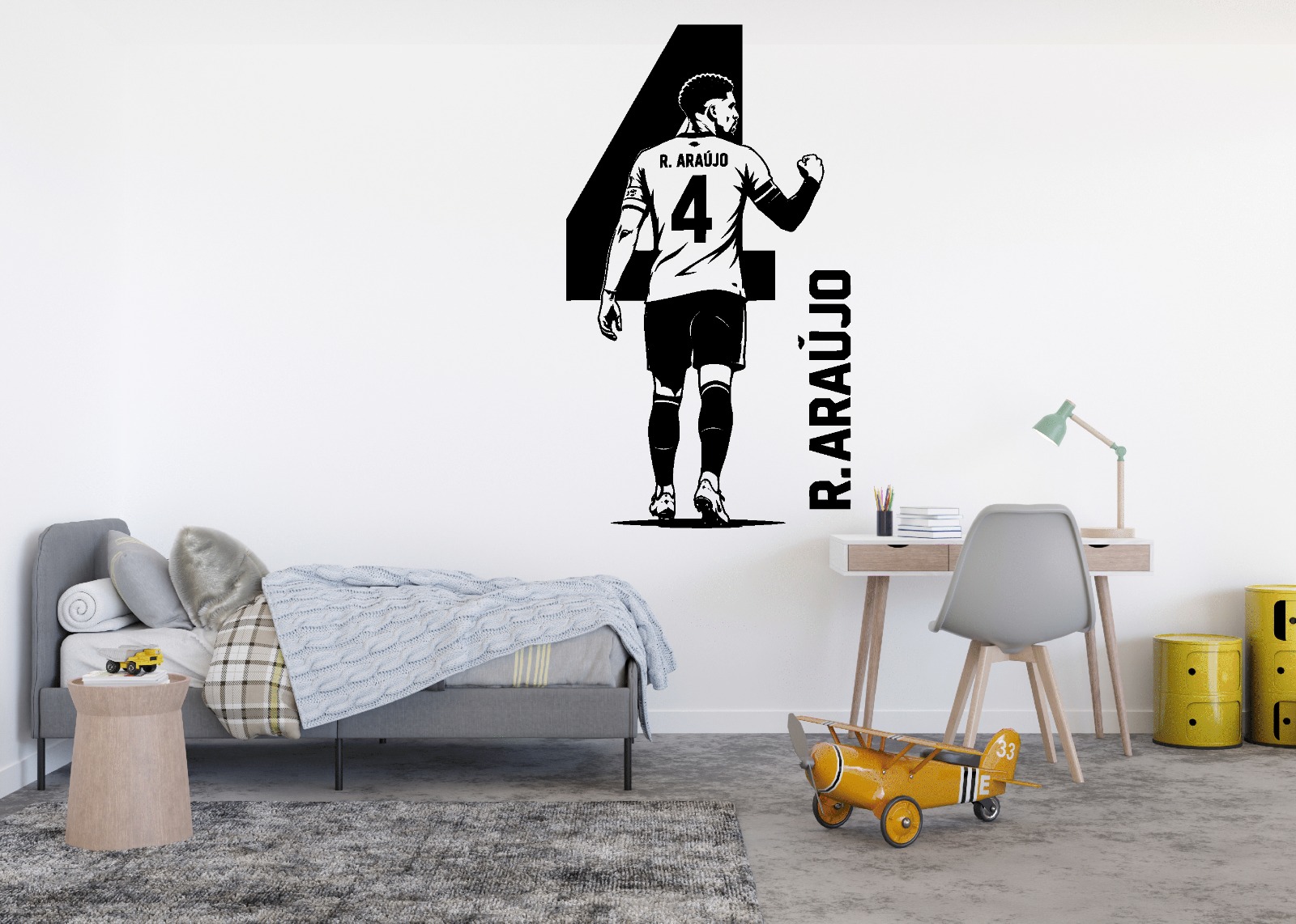 Vinilo Sticker Jugador decorativo Futbol "Ronald Araújo" Mundial Uruguay - Imagen 5