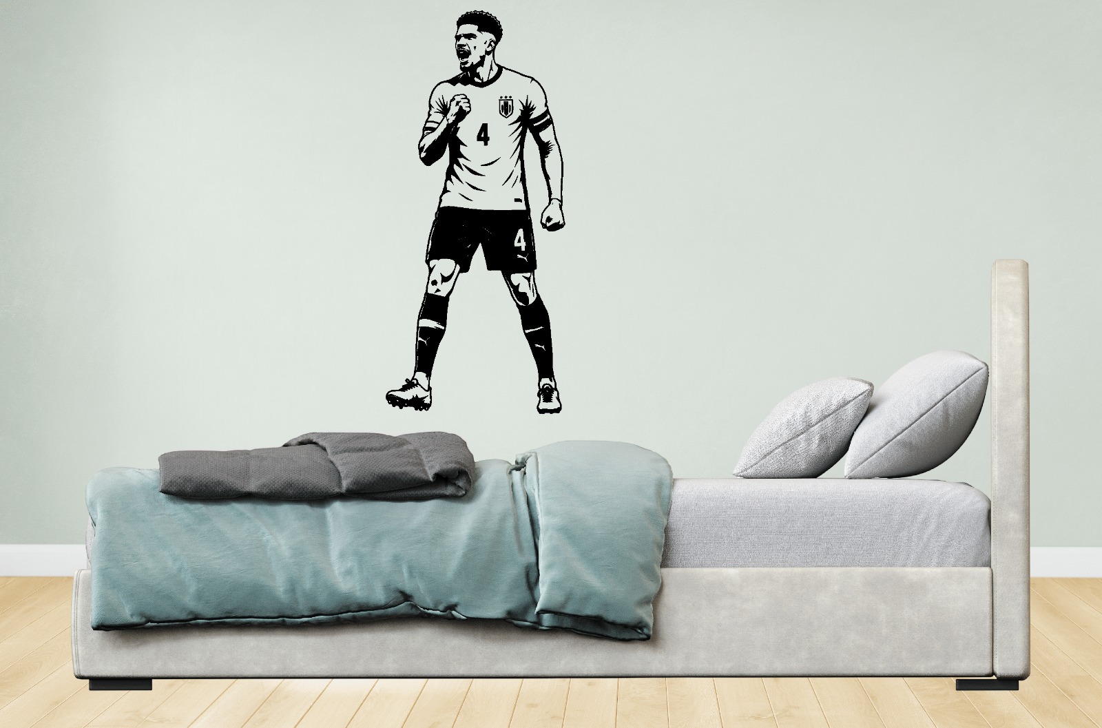 Vinilo Sticker Jugador decorativo Futbol "Ronald Araújo" Mundial Uruguay - Imagen 4