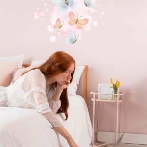 Vinilo Sticker un color Animal Full color Mariposas pastel Decoracion 60x60cm