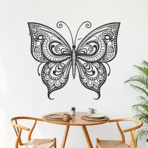 Vinilo Sticker un color Animal un color Mariposa Decoracion 70x60cm