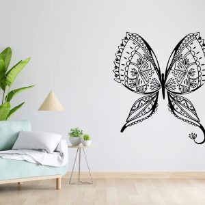 Vinilo Sticker un color Animal un color Mariposa Diseño Decoracion 70x60cm