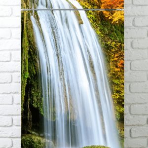 Vinilo Sticker un color Decorativo Cocina Heladera Paisaje Cascada