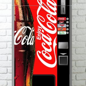Vinilo Sticker un color Decorativo Cocina Heladera Cocacola maquina Expendedora