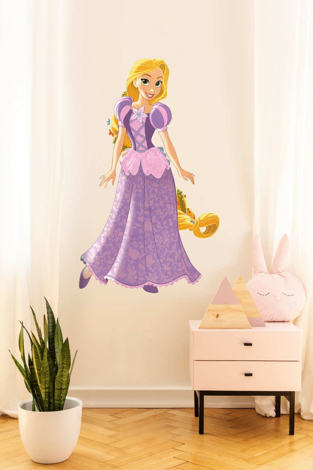Vinilo Sticker Full color Infantil decorativo Princesa Rapunzel - Imagen 2
