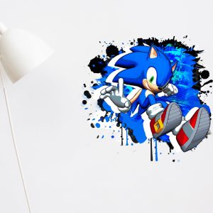 Vinilos Infantil Sonic decorativo Pared 65cmx60cm
