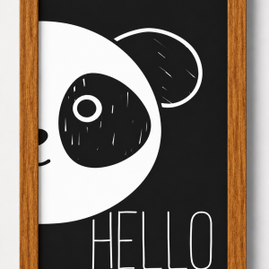 Cuadros de Oso Panda "Hello"