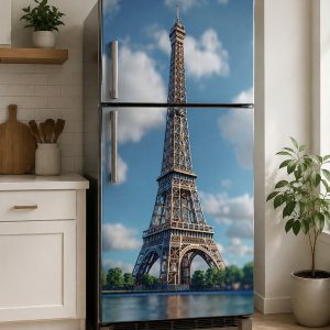 Vinilo Sticker un color Decorativo Cocina Heladera Torre Eiffel