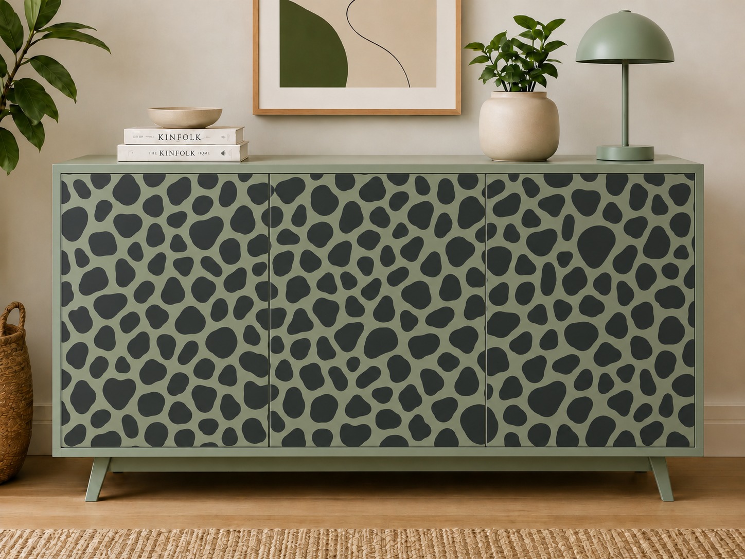 Vinilos Sticker Full Color Murales diseño Animal print Negro