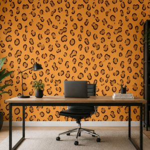 Vinilos Sticker Full Color Murales diseño Animal print Fondo Amarillo