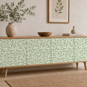 Vinilos Sticker Full Color Murales diseño Hojas verdes Chicas