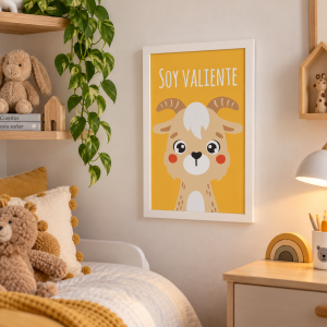 Cuadros "Soy Valiente" Animales de la Granja Cabra