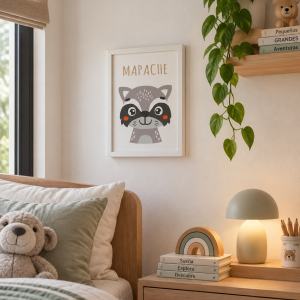 Cuadros Animales del Bosque Mapache