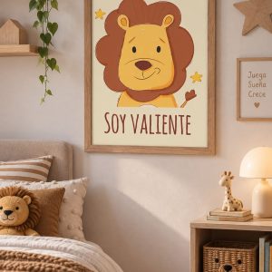 Cuadros de la Colección  "Soy" Animales de la selva Leon Valiente